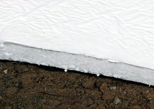 Insulation installed on a crawl space floor in Colstrip