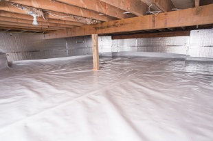 crawl space vapor barrier in Roundup installed by our contractors