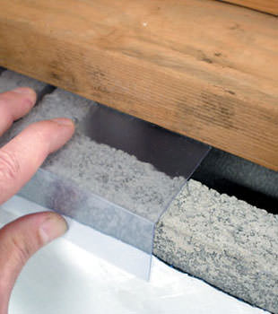 Block wall clear covering for wet crawl spaces in Forsyth