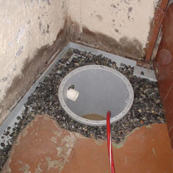 Installing a sump in a sump pump liner in a Miles City home