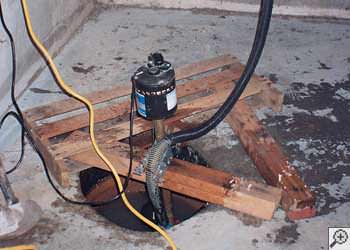 A Crow Agency sump pump system that failed and lead to a basement flood.