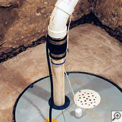 A sump pump discharge line installed in Joliet