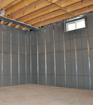 Installed basement wall panels installed in Columbus