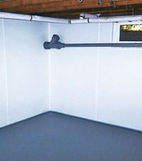 Plastic basement wall panels installed in a Shepherd, Montana home