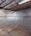 An energy efficient radiant heat and vapor barrier for a Busby basement finishing project