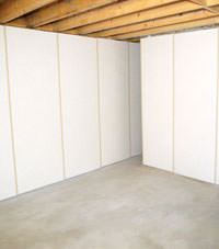 Unfinished basement insulated wall covering in Shepherd, Montana
